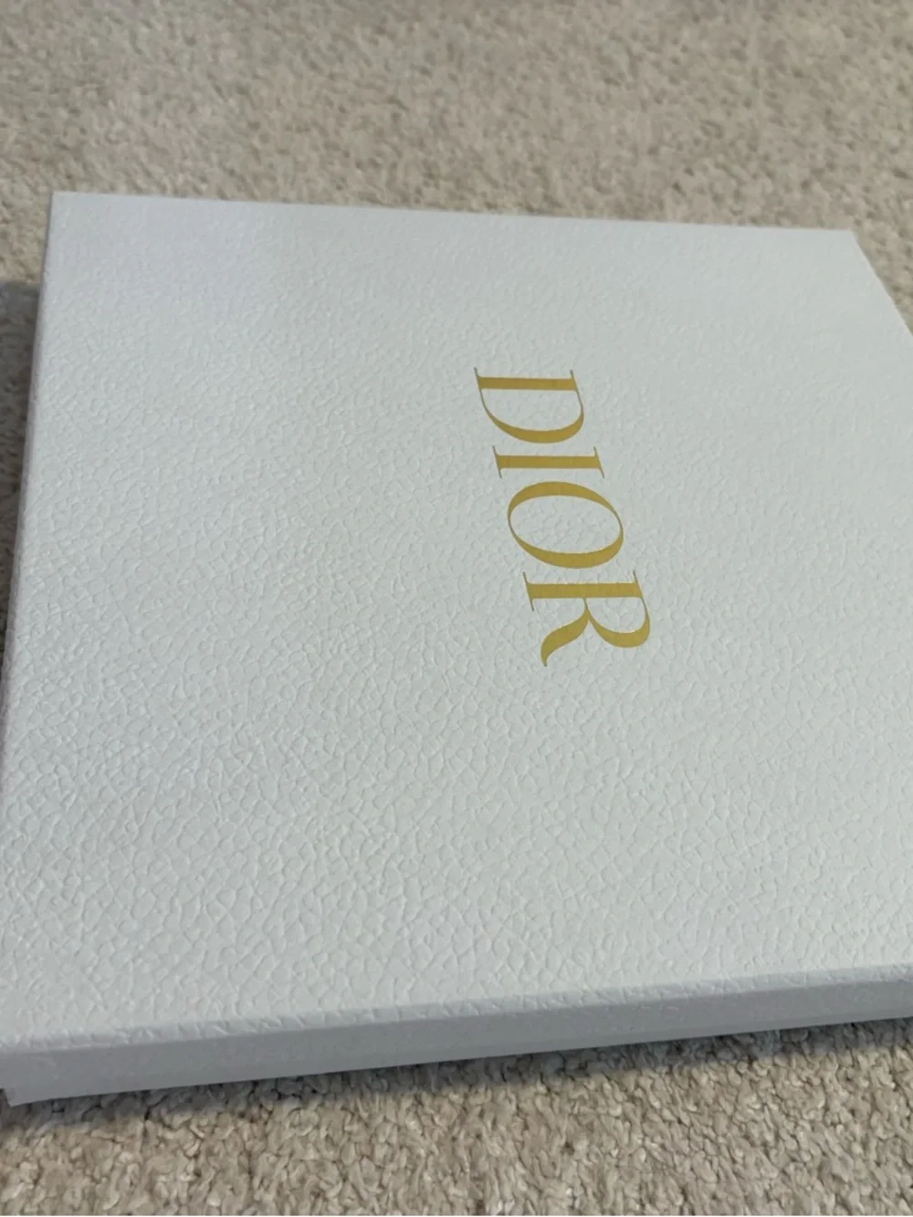 Dior White gift Box with Gold Logo